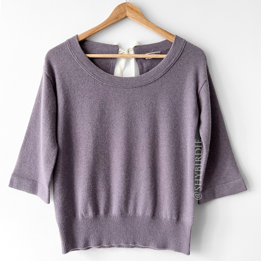 J.Crew 100% Cashmere Keyhole Sweater, Dusty Orchid